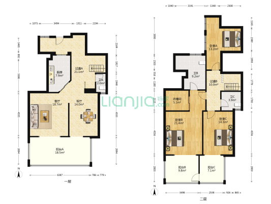 龙津尚都二期 3室2厅3卫 183平方