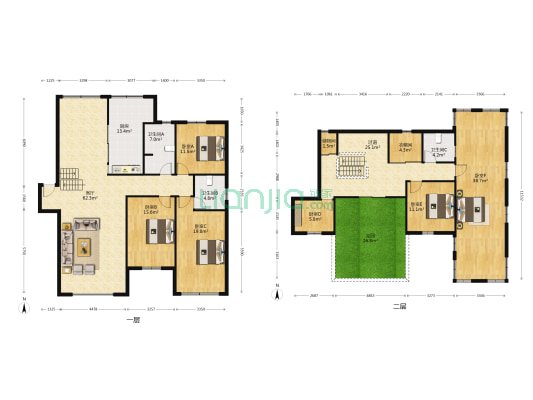 阜南路123号 6室1厅3卫 198平方