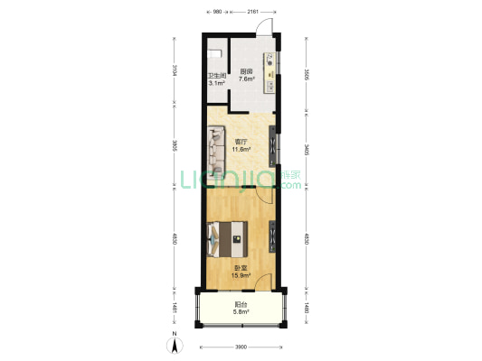 天佑路 1室1厅1卫 79平方