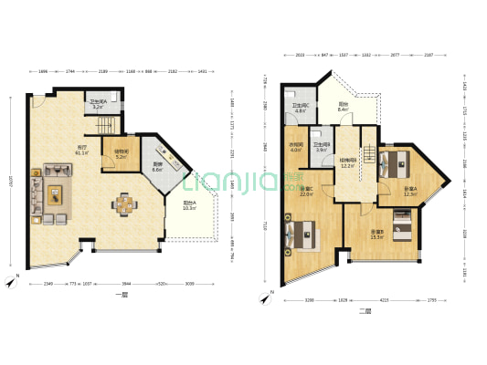 雍景豪苑 3室1厅3卫 226平方