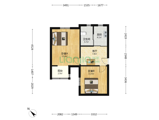 淞滨支路40弄 2室1厅1卫 59平方