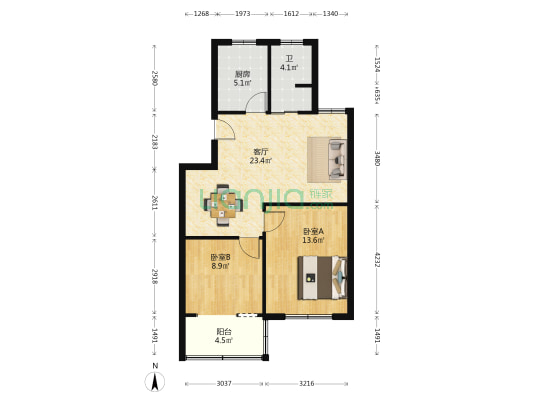 大桥新一村 2室1厅1卫 75平方