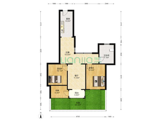 德氏B区 3室1厅1卫 80平方
