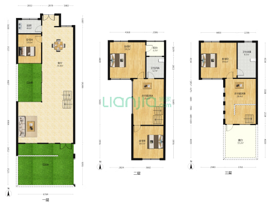 世家留园 6室1厅2卫 234平方