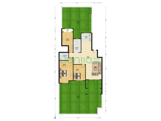 恒基水榭华城澜庭 3室1厅2卫 158平方
