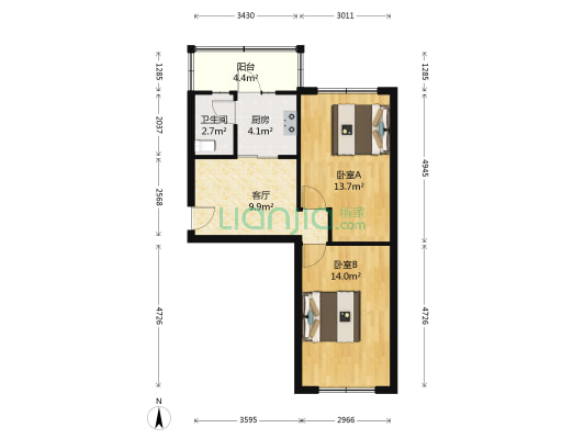 春江花月B区 2室1厅1卫 0平方