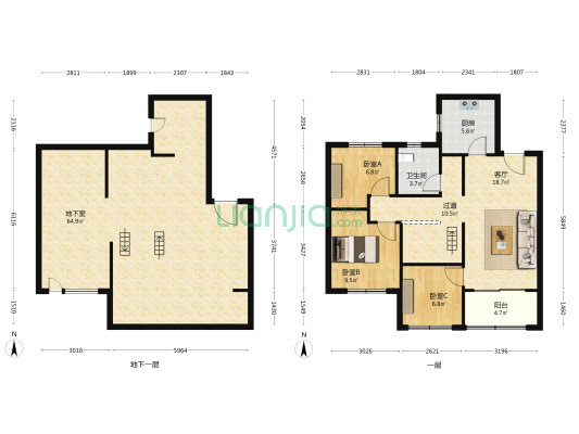 滨江龙湖翡翠上城南区 3室1厅1卫 161平方