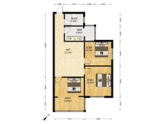 龙舟路南街91号 2室2厅 南-成都龙舟路南街91号户型图