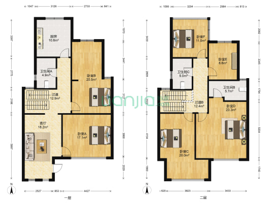 闰土嘉和园 6室1厅3卫 214平方