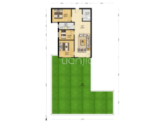 带装修三居，一层带大花园，拎包入住-涿州鸿坤理想湾北区户型图