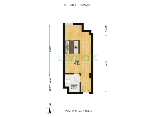 云都酒店 1室0厅1卫 41平方