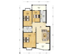 华阳水电小区 3室1厅 南 北-涿州华阳水电小区户型图