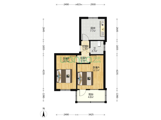 怡馨园 2室0厅1卫 49平方
