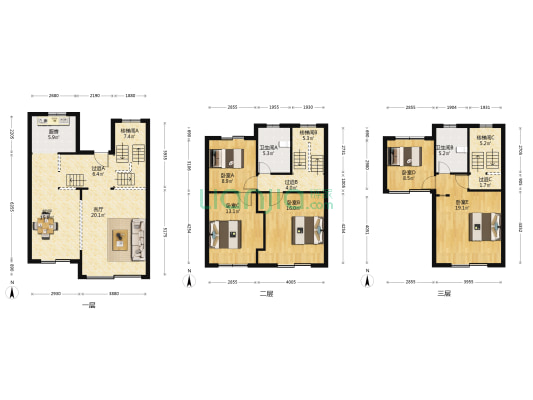 东庭人家 5室2厅2卫 191平方
