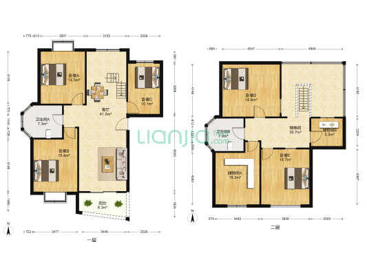 春堤展艺苑 5室1厅2卫 155平方