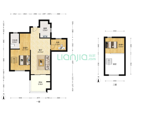 悦府 3室1厅1卫 106平方