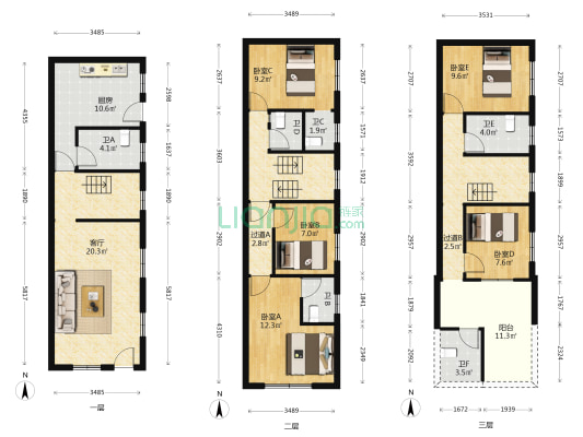 南边西街二巷 5室1厅6卫 153平方