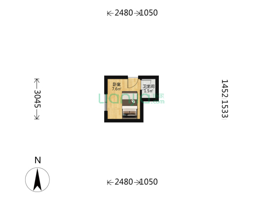 法院恢复楼 1室0厅1卫 78平方