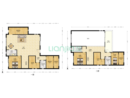 滨江华府紫辰府 5室1厅3卫 248平方