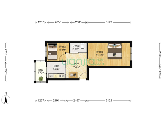 农田街 2室0厅1卫 47平方