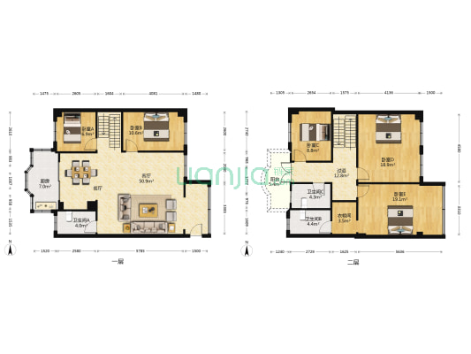 龙祥花园 5室1厅3卫 182平方