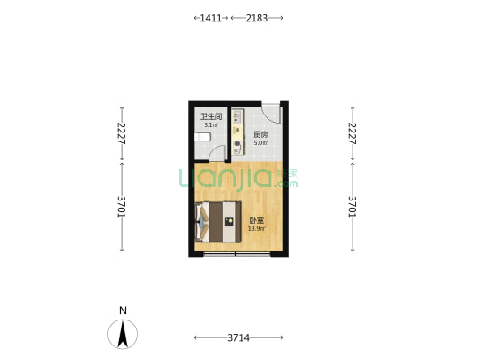 东雁路 1室0厅1卫 30平方