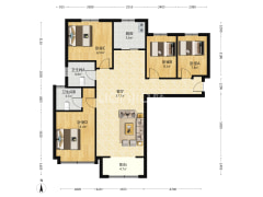 精装修，明厨明卫，正规4居室，采光无遮挡-涿州香邑溪谷上园户型图