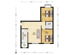 德信公园北侧，精装修两居室，随时看房-涿州翡翠滨江户型图