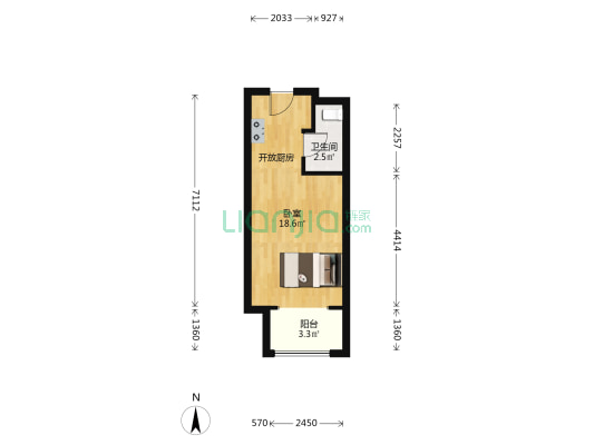 碧桂园云著 1室0厅1卫 36平方