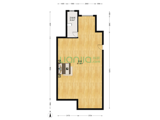 紫阳园 1室0厅1卫 142平方