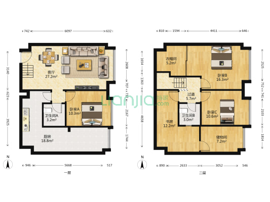 艺都 4室1厅2卫 88平方