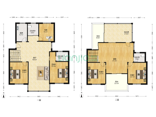 苏达公寓 5室1厅3卫 187平方