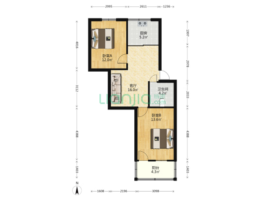 村上新村 2室1厅1卫 75平方