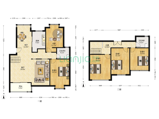 城投世纪名城 5室2厅2卫 175平方
