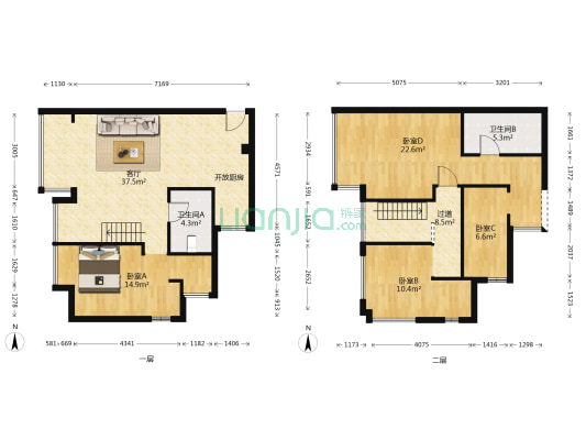 名仕经典世家 4室1厅2卫 132平方