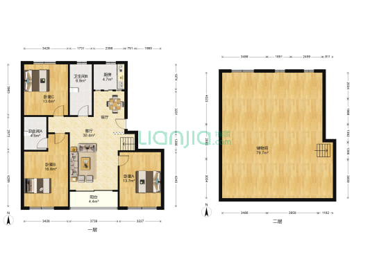 金城名门 3室1厅2卫 124平方