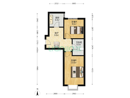 珠江雅苑 2室1厅1卫 60平方