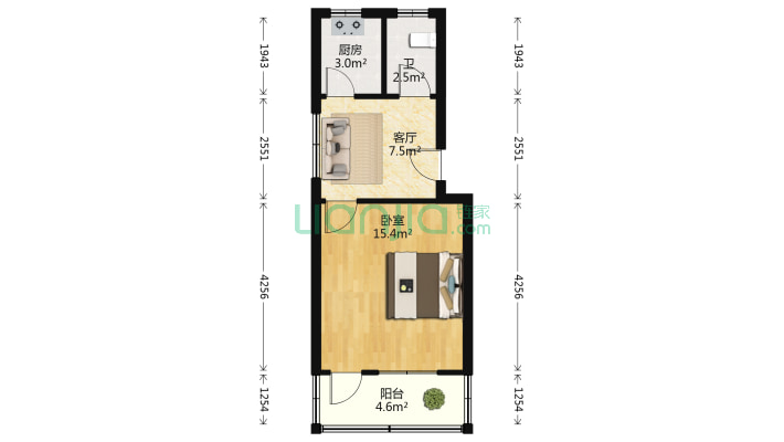 城南二弄自行车厂宿舍二手房实景图