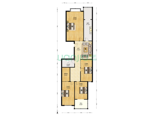 滨东花园 4室1厅1卫 183平方