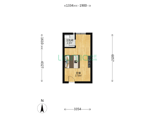 银座芳邻青年公寓 1室0厅1卫 28平方