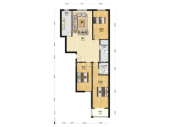 华泰骏景精装修南北通透三居室，采光好-涿州华泰郡景户型图