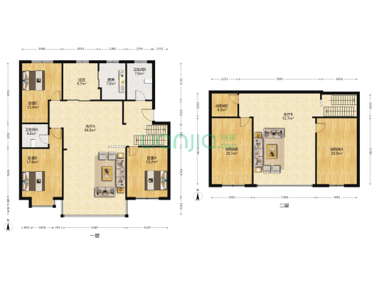 文定四村 3室2厅2卫 172平方