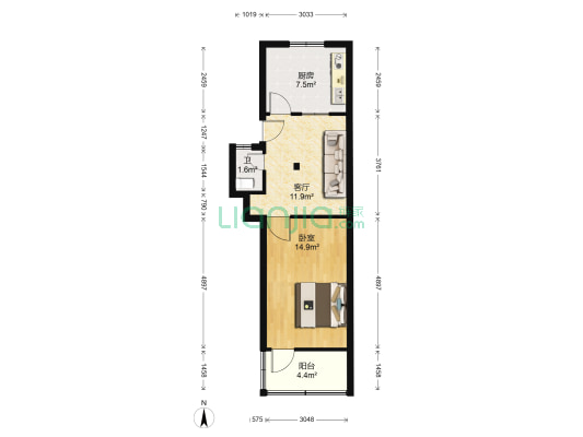 汪家塘巷 1室1厅1卫 47平方