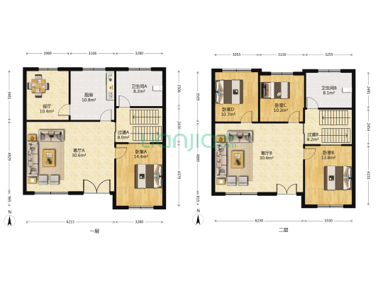 金仓巷 4室3厅2卫 210平方
