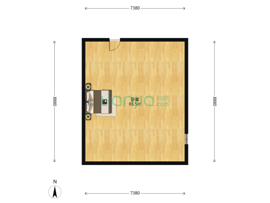 东堤二马路 1室0厅0卫 66平方
