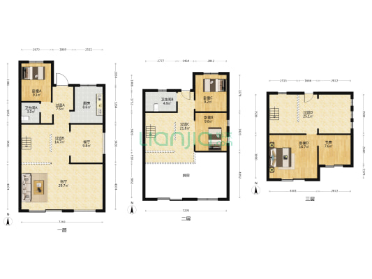金科半岛壹号雨果岛 5室2厅2卫 286平方