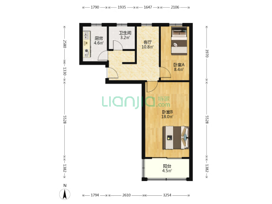 永康城浦芳苑 2室1厅1卫 69平方