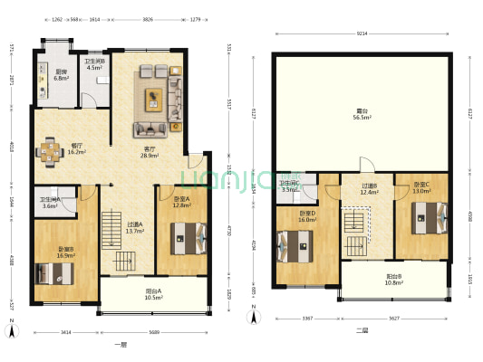 昌盛家园 4室2厅3卫 202平方