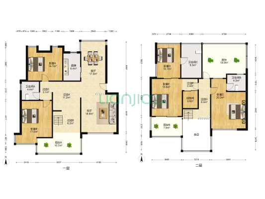 盛大开元 5室2厅3卫 176平方