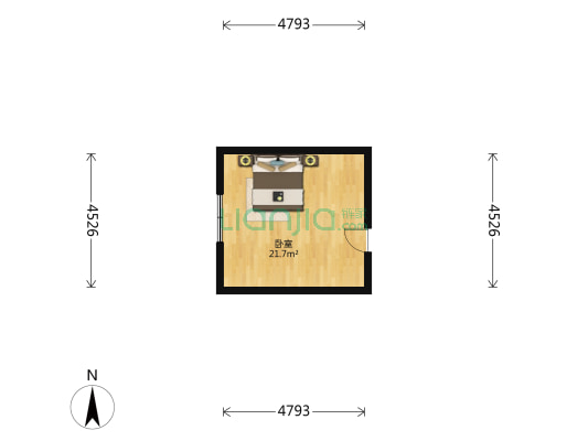 民园大楼 1室0厅0卫 21平方